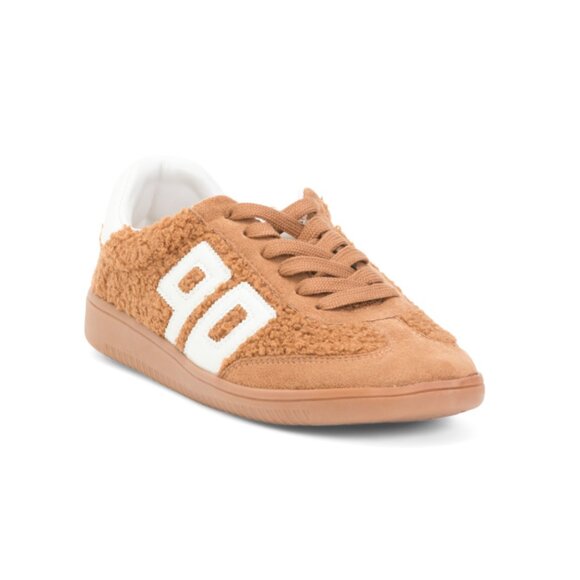 STEVE MADDEN Tobacco Faux Fur Nineties Sneakers - Picture 1 of 2